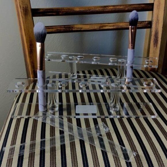 3x Makeup Cosmetic Brush Holder Organizer Acrylic Pencil Art Supply Storage NEW - Picture 2 of 7